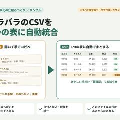 CSV自動統合・データ整理サンプル
