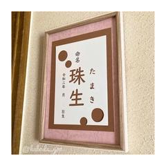リビングに馴染む淡色の命名書★彡