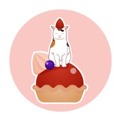 猫ケーキ