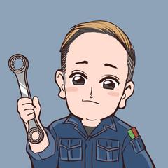 職業ポーズちび似顔絵｜整備士さま制作実績