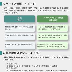 【BtoB向け提案書】健康経営推進コンテンツ 導入ご案内資料