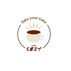 架空のカフェのオリジナルロゴデザイン