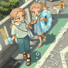 一枚絵イラスト