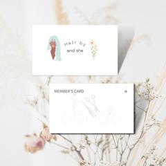 美容室　ショップカード