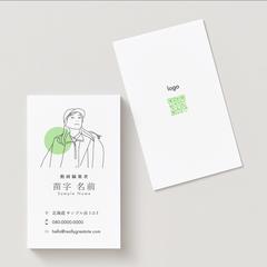 シンプルなのに印象的/手書き線画イラスト名刺