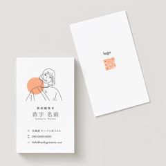 シンプルなのに印象的/手書き線画イラスト名刺