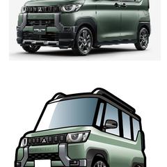 車のデフォルメイラスト