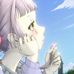 テラス席のピーちゃん