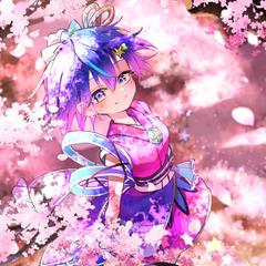 花火むすめカレンダー用イラスト (4月,5月)
