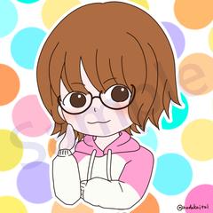 SNS用アイコン（ポップで明るめな女性）