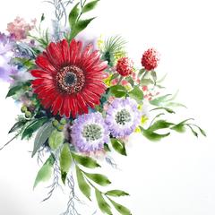 クレッセントブーケ 24x34cm