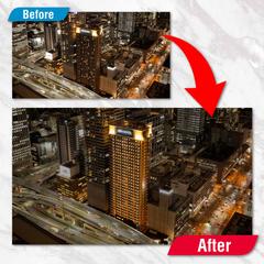 都市夜景を一新！プロの技で特定のビルを鮮やかにライトアップ