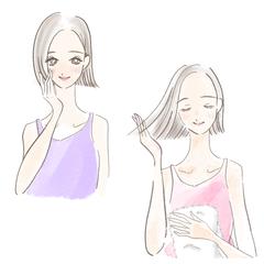 キレイ目の女性　イラスト