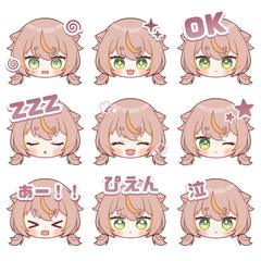 スタンプ、バッジ用のデフォルメイラスト