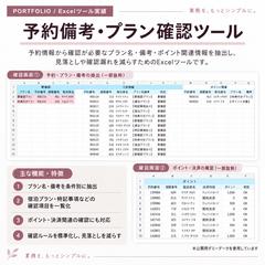 予約備考・プラン確認ツール