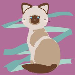 シャムネコのイラスト
