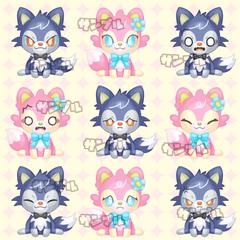 オオカミ風のマスコットキャラクター