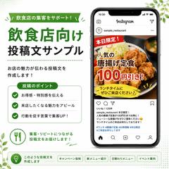 飲食店向け投稿文サンプル