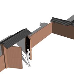 和風の門3Dモデル