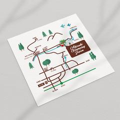 キャンピング施設の名刺の作成・地図の作成のご依頼