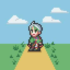 茶芝間ティー様デジタル缶バッジ用ドット絵