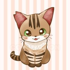 愛猫の写真をもとにしたイラスト制作