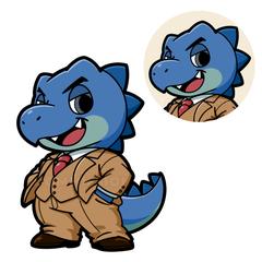 Xアイコン用｜ティラノサウルスモチーフの怪獣キャラクター