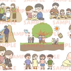 区役所　パンフレットの挿絵