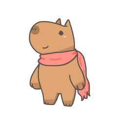空を見上げるカピバラ