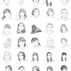 結婚式の席札用　似顔絵