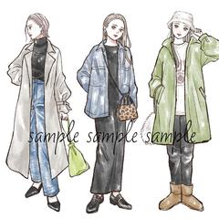気温別コーデイラスト