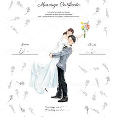似顔絵×ゲスト参加型結婚証明書