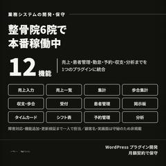 整骨院6院の業務システムを開発・保守