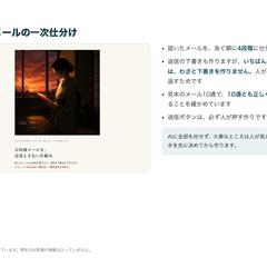 お客様メールを急ぐ順に4段階で仕分ける仕組み