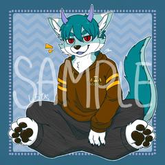 おすわりポーズイラストのご依頼より