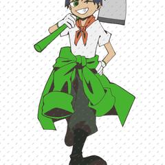 カートゥーン風のキャラクター立ち絵