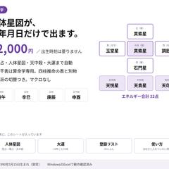 算命学の人体星図・天中殺を計算するExcelツール