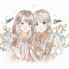 ペア似顔絵アイコンイラスト