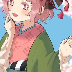 さくらの奥に微笑む少女
