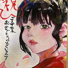 卒業記念似顔絵
