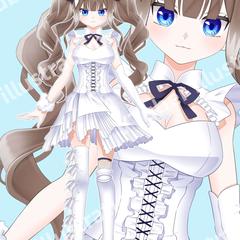 【Vtuberモデル商品サンプル】白ねこツインテールさん