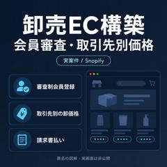 【実案件】卸売EC・会員審査と取引先別価格