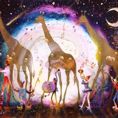 油彩画『星屑のステージ』