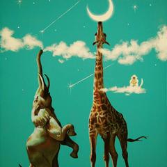 油彩画『青のセッション』