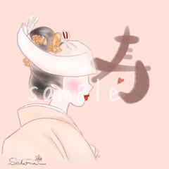 白無垢角隠しの女性