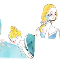 美容イラストの挿絵