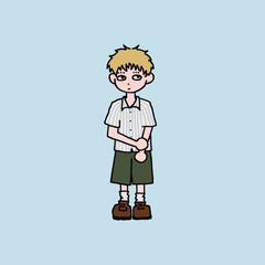 金髪ピアスの少年