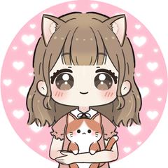 猫ちゃん好き♡ゆるかわ似顔絵アイコンイラスト