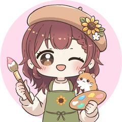 絵描き屋さん、ゆるかわ似顔絵アイコンイラスト