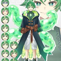 Vtuberモデルイラストをキャラデザから制作しました